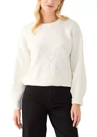 Women's Sequin Diamond Quilted Sweater