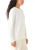 Petite Side Rib Pullover Sweater