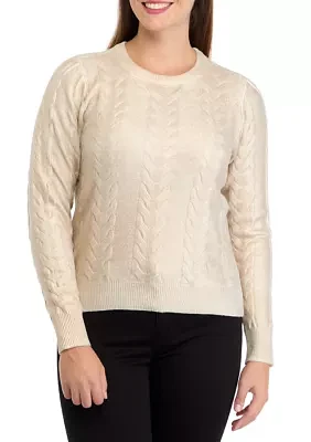 Women's Cable Metallic Sweater