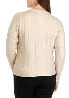 Women's Cable Metallic Sweater