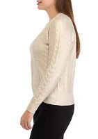 Women's Cable Metallic Sweater