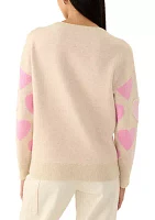 Petite All Over Heart Sweater