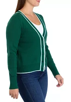 Women's Tipped Cropped Cardigan