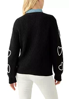 Women's Stitch Heart Sweater