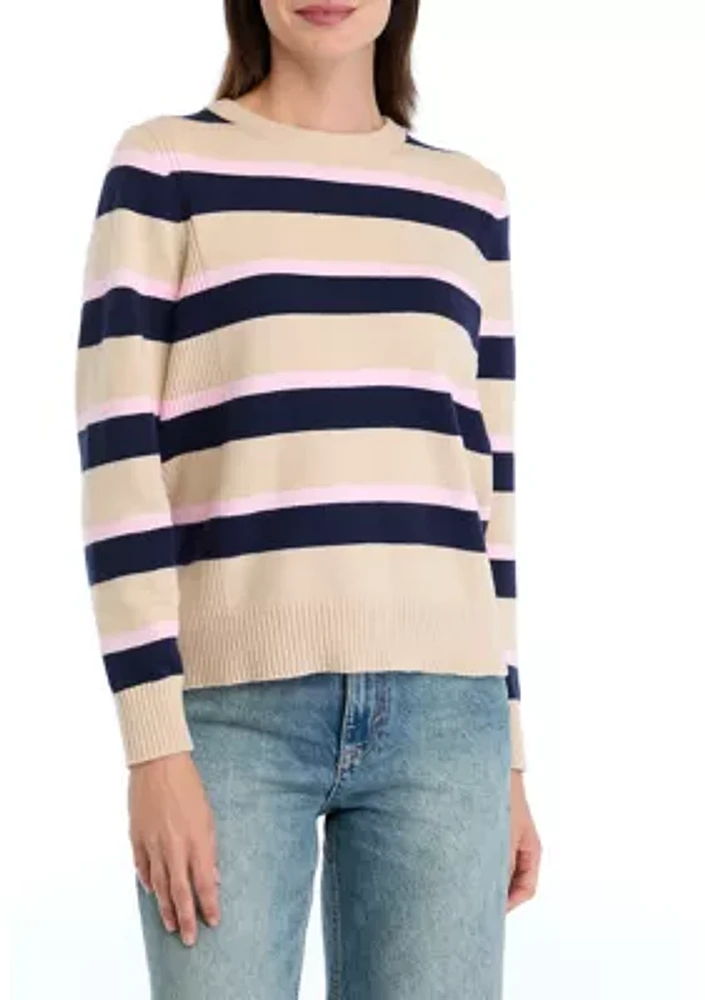 Petite Side Rib Stripe Sweater