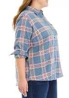 Plus Flannel Top