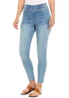 Women's High Rise Pull On Skinny Jeans