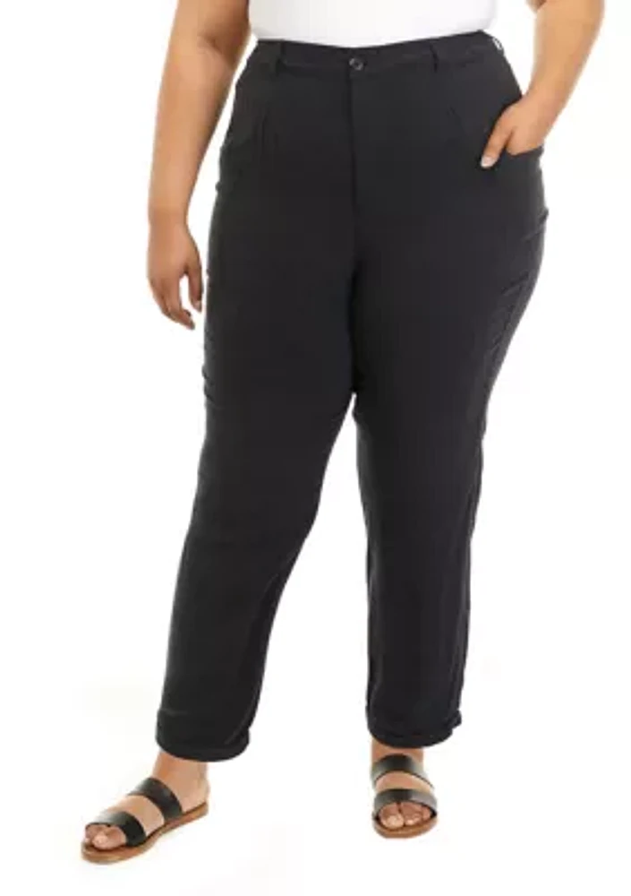 Plus Drapey Twill Cargo Pants
