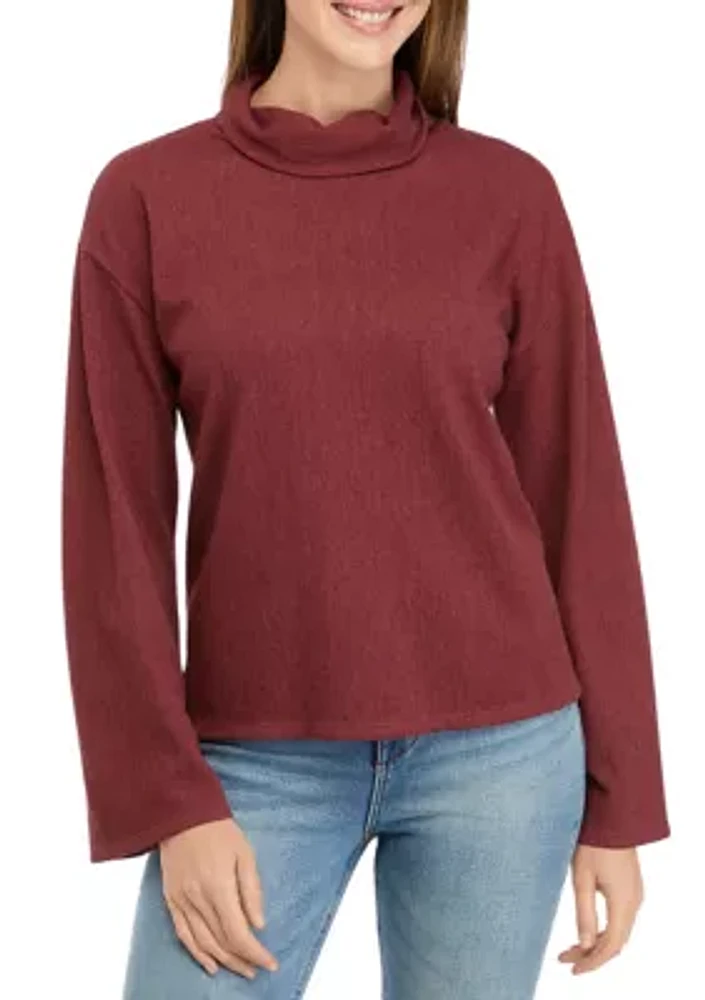 Women's Bell Sleeve Turtleneck Sweater