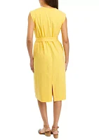 Women's Tie Waist Midi Dress