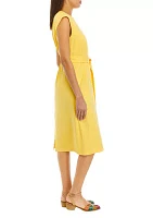 Women's Tie Waist Midi Dress