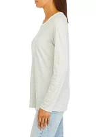 Women's Velvet Trim Heather Top