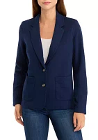 Women's Button Knit Blazer