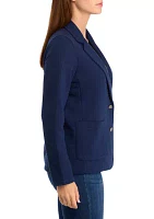 Women's Button Knit Blazer