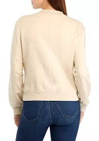 Women's Long Sleeve Knit Bomber Jacket