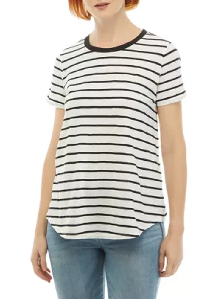 Women's Striped Crew Neck Top