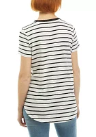 Women's Striped Crew Neck Top