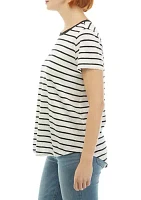 Women's Striped Crew Neck Top