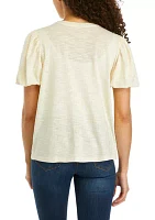 Petite Puff Sleeve T-Shirt