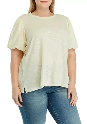 Plus Puff Sleeve Top