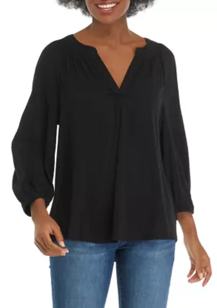 Women's 3/4 Sleeve Peasant Top