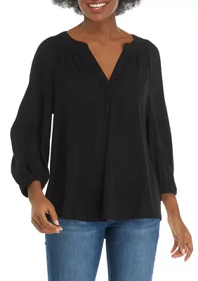 Women's 3/4 Sleeve Peasant Top