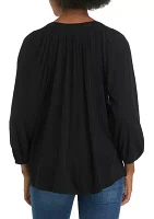 Women's 3/4 Sleeve Peasant Top