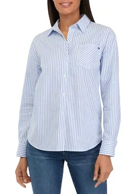 Women's Long Sleeve Oxford Button Down Shirt