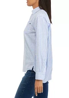 Women's Long Sleeve Oxford Button Down Shirt