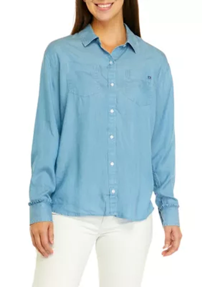 Women's Chambray Boyfriend Shirt