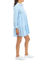 Women's Long Sleeve Button Up Dress