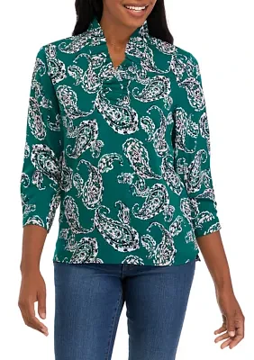 Women's 3/4 Sleeve Printed Shirt