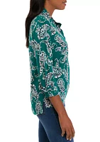 Women's 3/4 Sleeve Printed Shirt