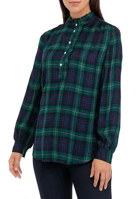 Women's Printed Button Down Top