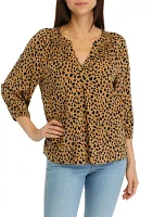 Women's Printed Peasant Top