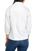 Women's Solid Popover Top