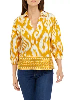 Women's Printed Popover Top