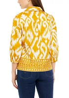 Women's Printed Popover Top