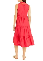 Women's Solid Ruffle Dress