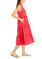 Women's Solid Ruffle Dress