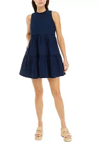 Women's Sleeveless Ruffle Neck Dress