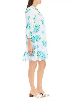 Women's Printed Ruffle Dress