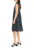 Women's Smocked Ruffle Neck Dress