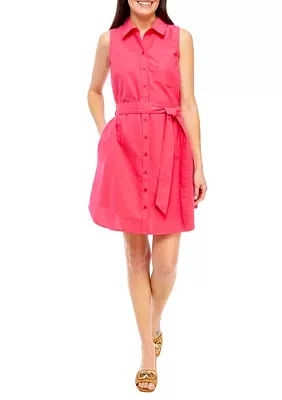 Women's Sleeveless Button Front Dress