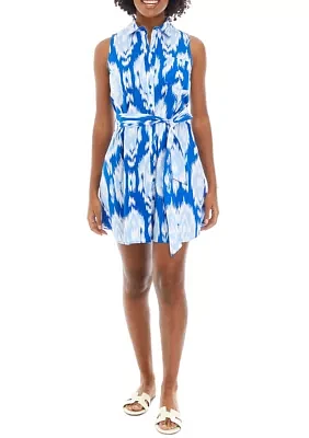 Women's Printed Button Front Dress