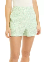 Women's Printed Linen Shorts