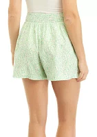 Women's Printed Linen Shorts