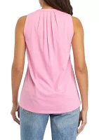 Women's Sleeveless Peasant Top