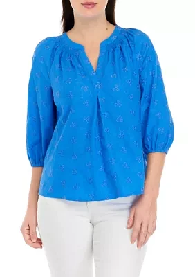 Women's Embroidered Peasant Top