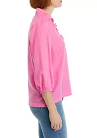 Women's Ruffle V-Neck Top